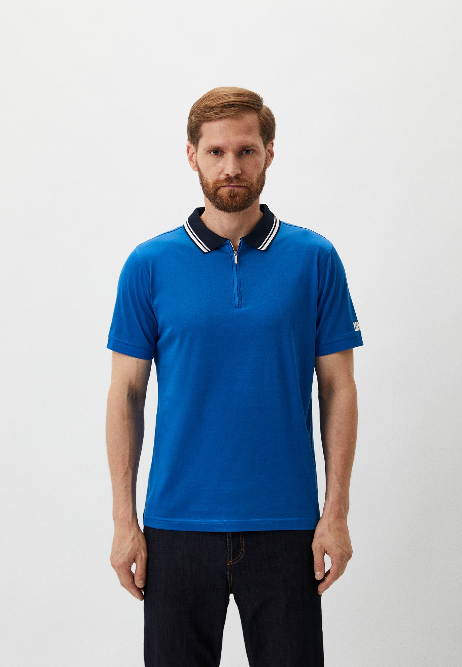 Поло Karl Lagerfeld, цвет: синий, RTLADO506201 — купить в интернет ...