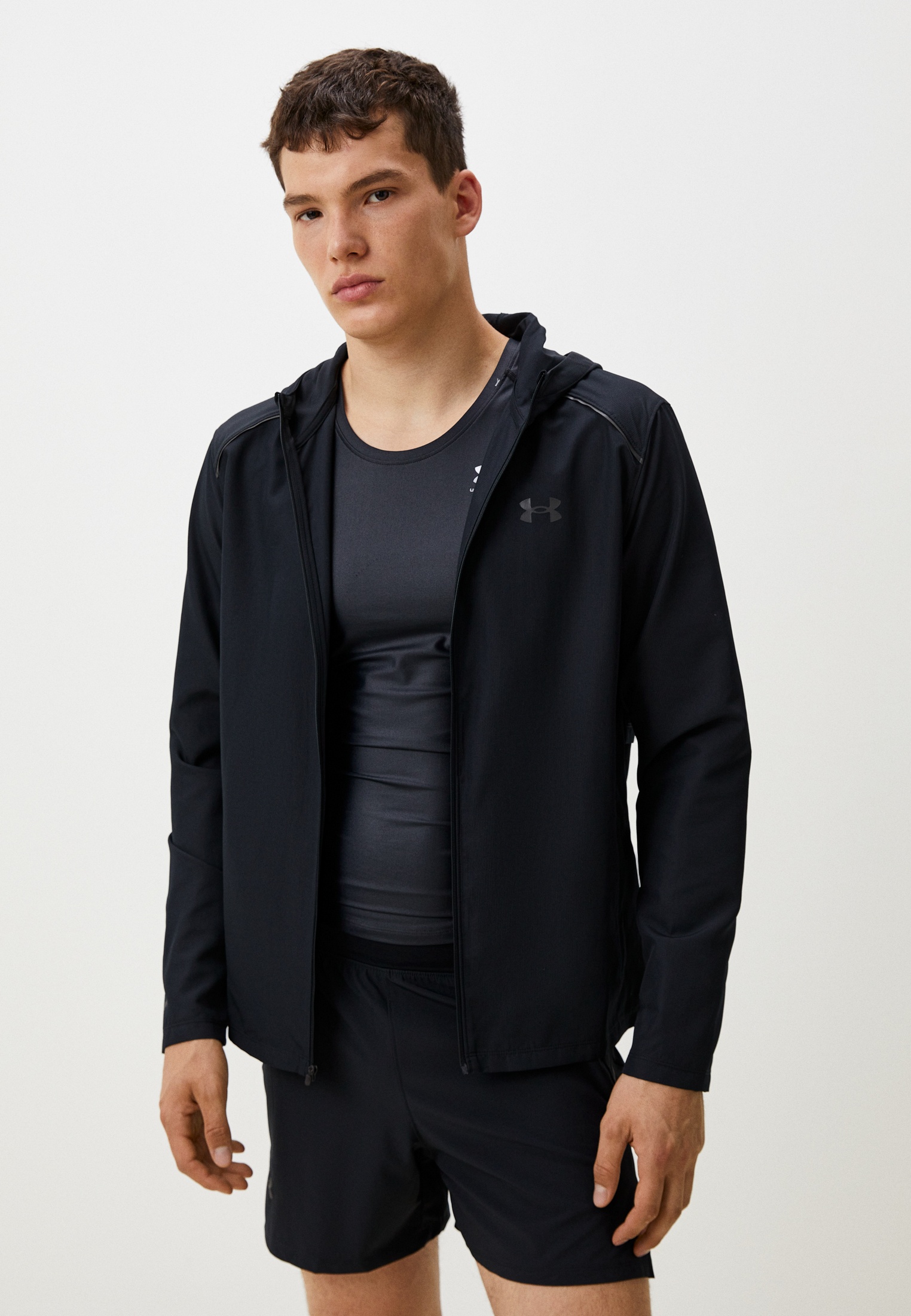 Ветровка Under Armour UA STORM RUN HOODED JACKET, цвет: черный ...