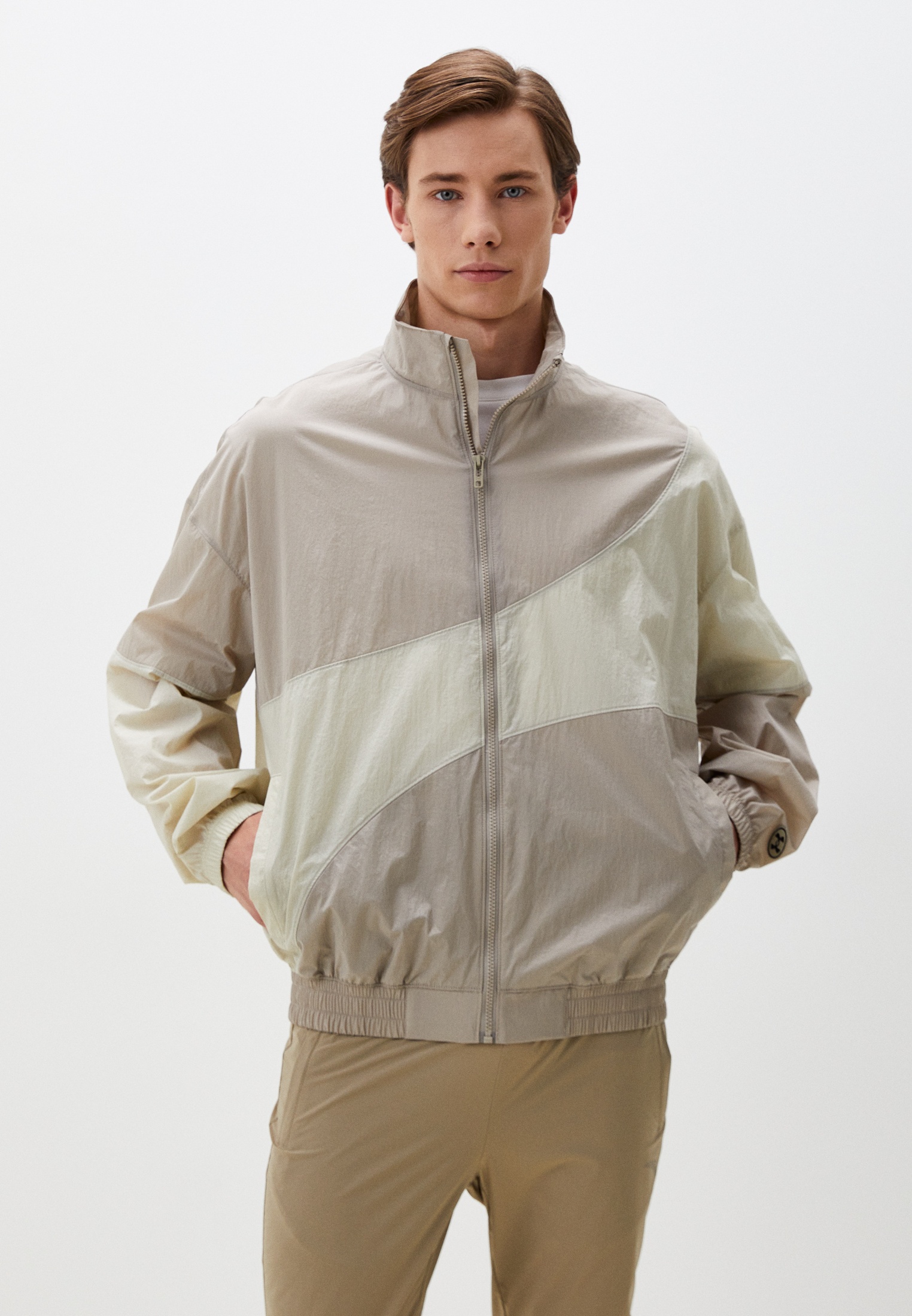 Ветровка Under Armour UA LEGACY CRINKLE JACKET, цвет: бежевый ...