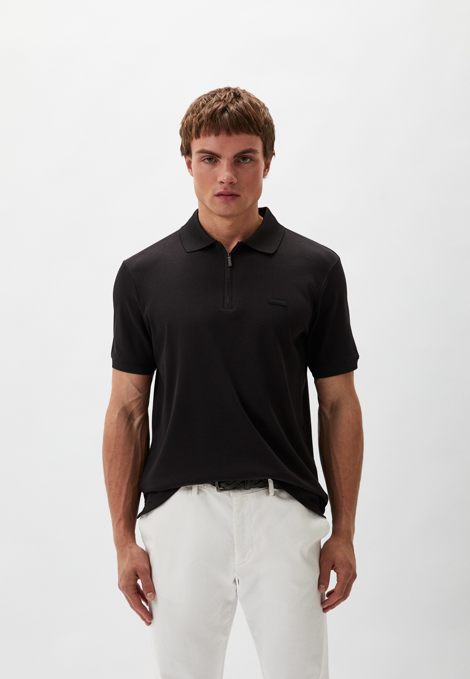 Поло Calvin Klein, цвет: черный, RTLADP078502 — купить в интернет ...
