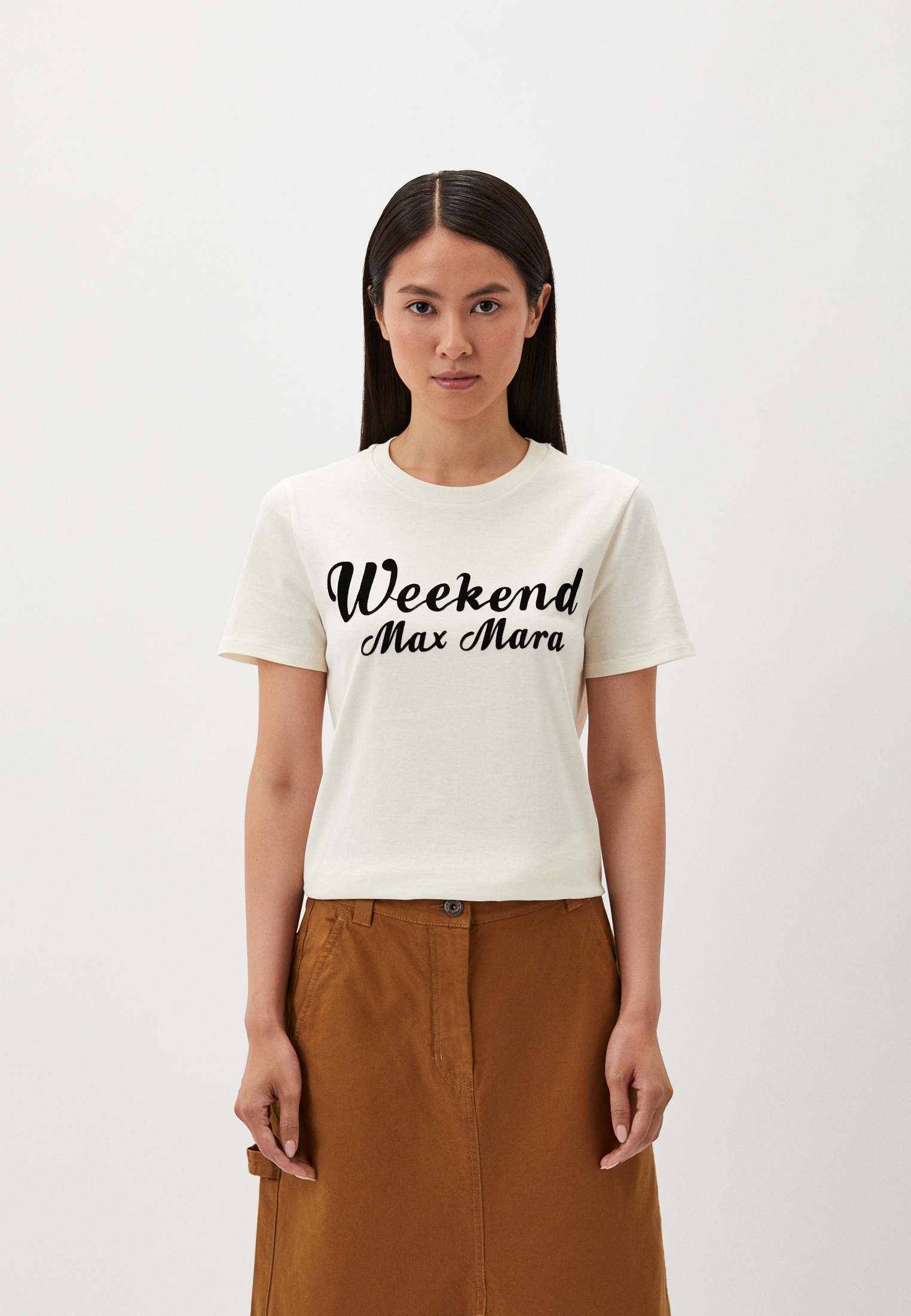 Футболка Weekend Max Mara, цвет: бежевый, RTLADP160801 — купить в ...