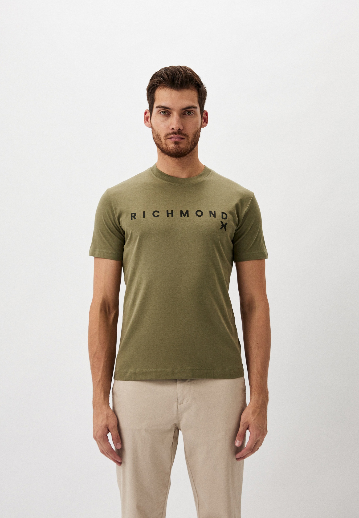 Футболка Richmond X, цвет: хаки, RTLADP376301 — купить в интернет ...