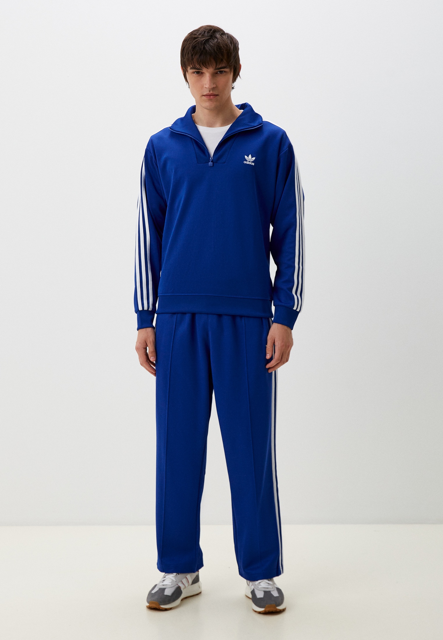 Олимпийка adidas Originals funnelneck TT, цвет: синий