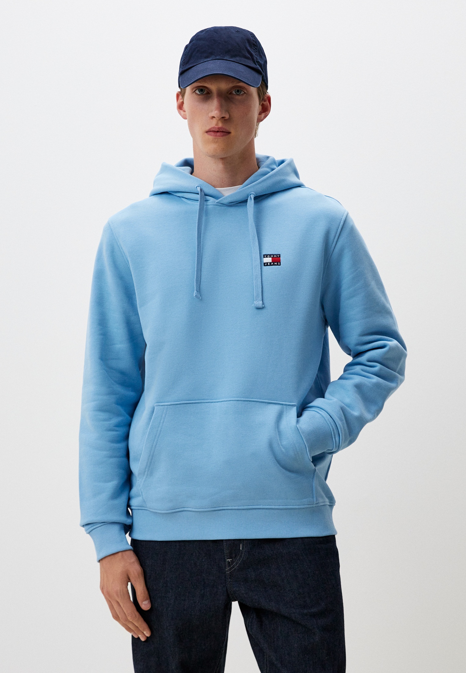 Худи Tommy Jeans, цвет: голубой, RTLADQ246502 — купить в интернет ...
