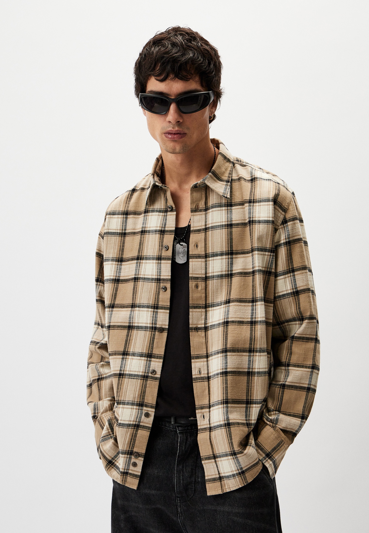 Рубашка Diesel, цвет: бежевый, RTLADQ345001 — купить в интернет ...