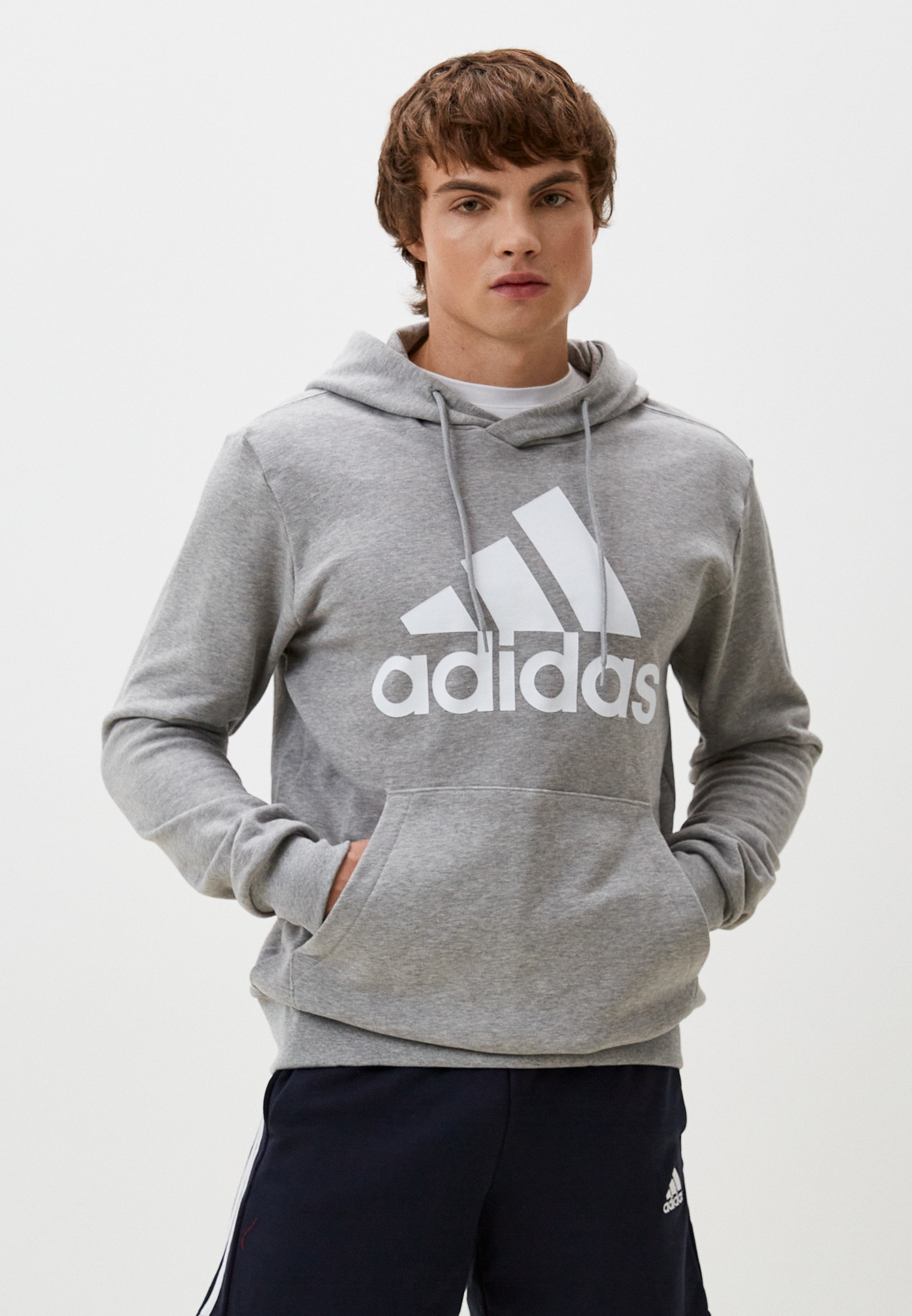 Худи adidas M BL FT HD, цвет: серый, RTLADQ464101 — купить в интернет ...