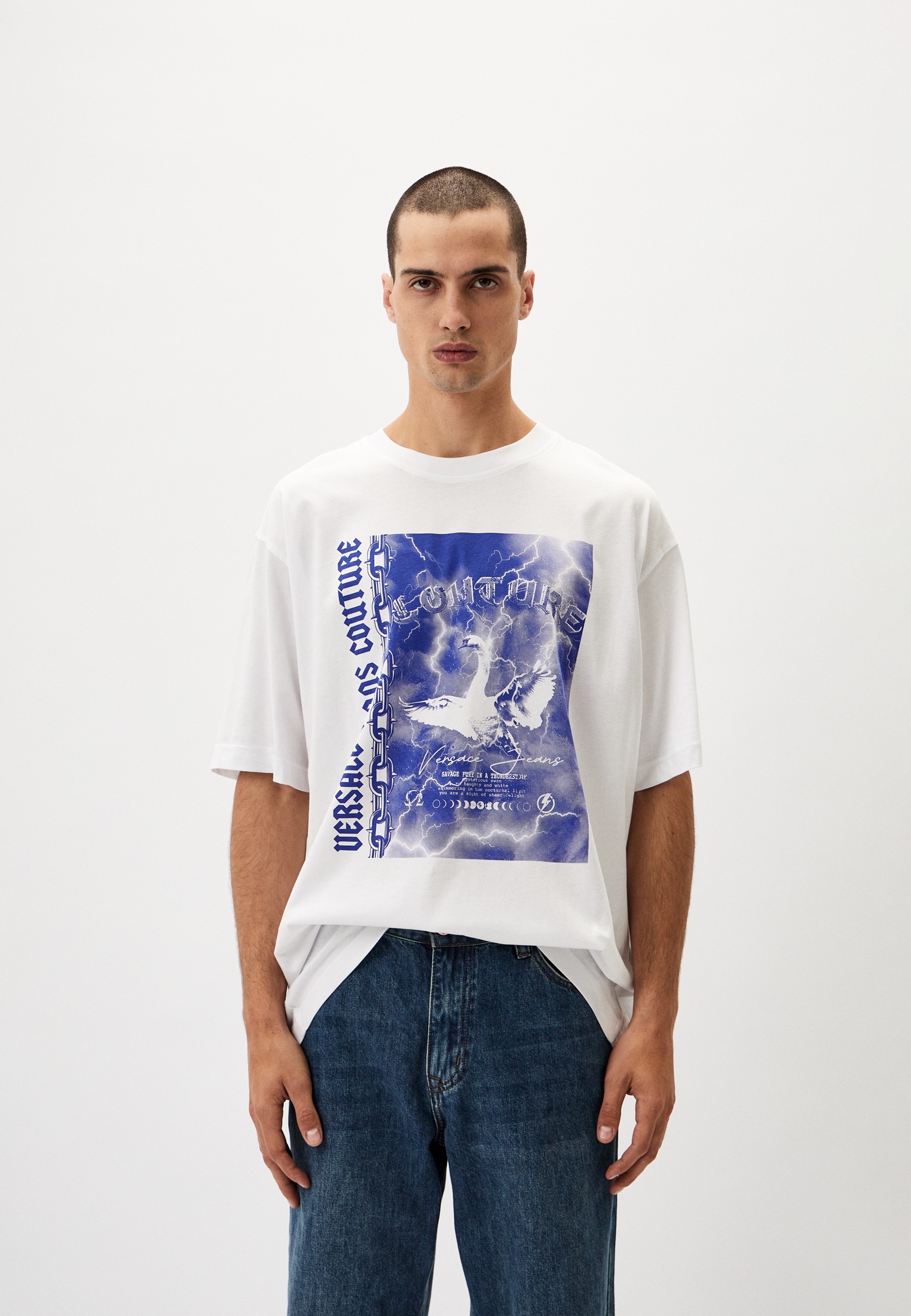 Футболка Versace Jeans Couture, цвет: белый, RTLADQ644301 — купить в ...