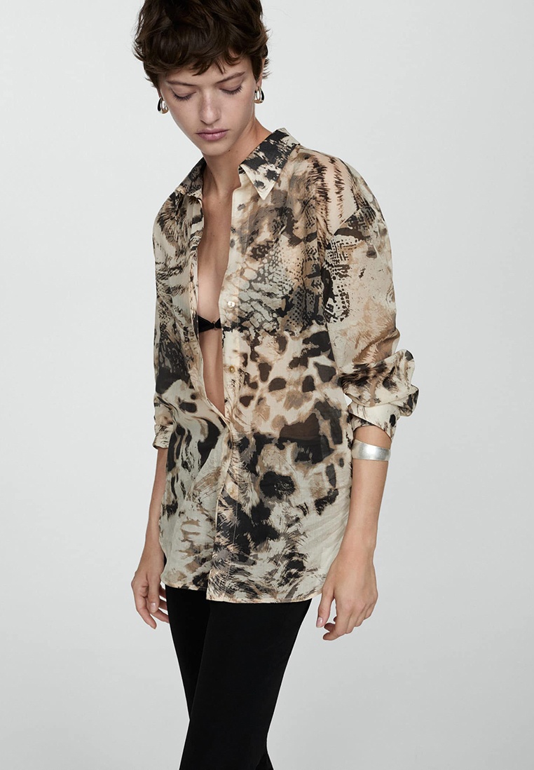 Рубашка Mango MISHA, цвет: коричневый, RTLADR343001 — купить в интернет ...