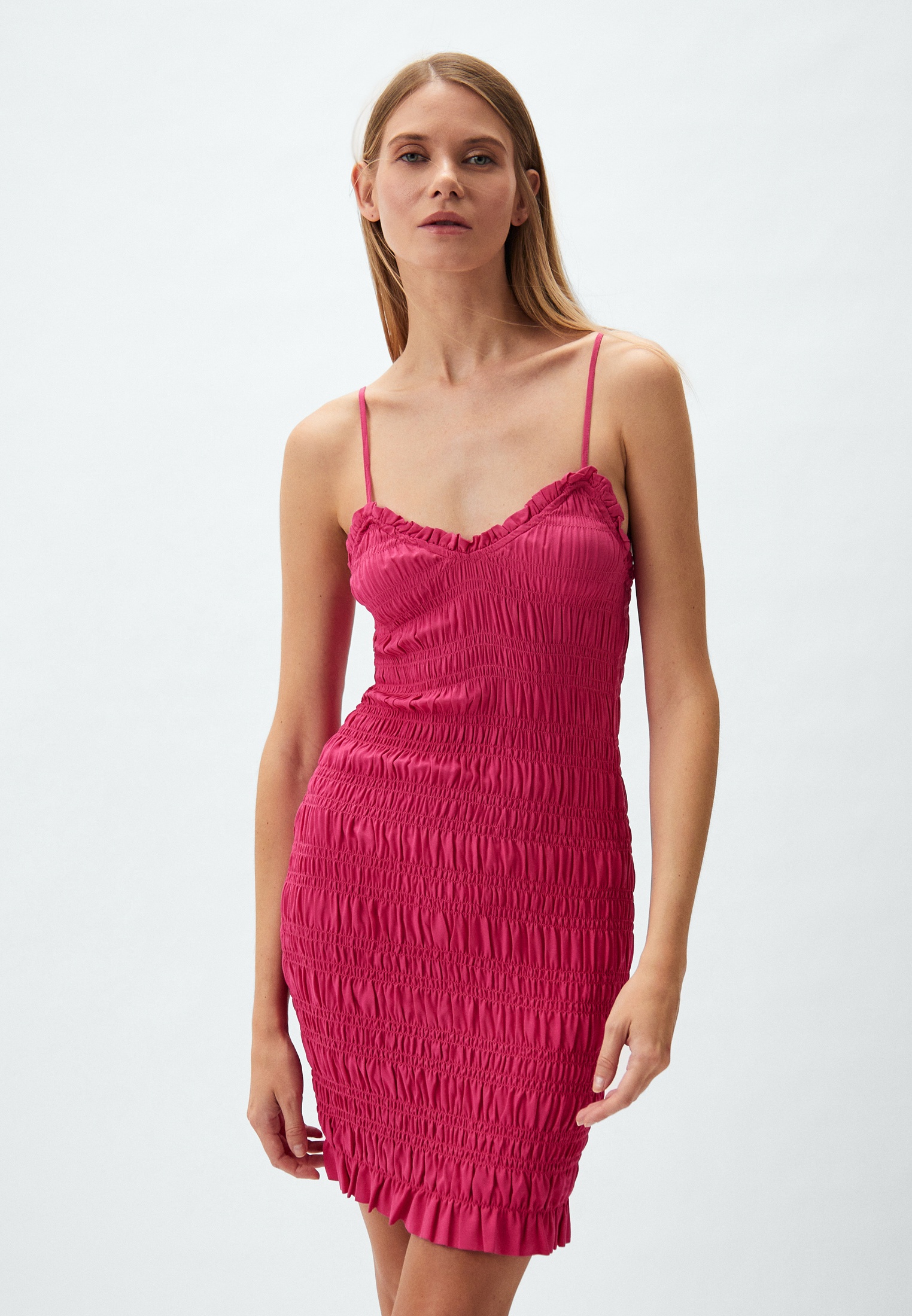 Сарафан H&M, цвет: фуксия, RTLADR441701 — купить в интернет-магазине Lamoda