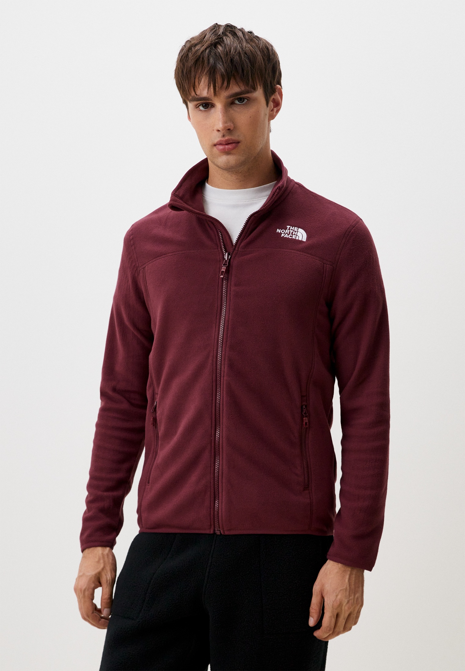 Олимпийка The North Face 100 Glacier Full Zip, цвет: бордовый ...