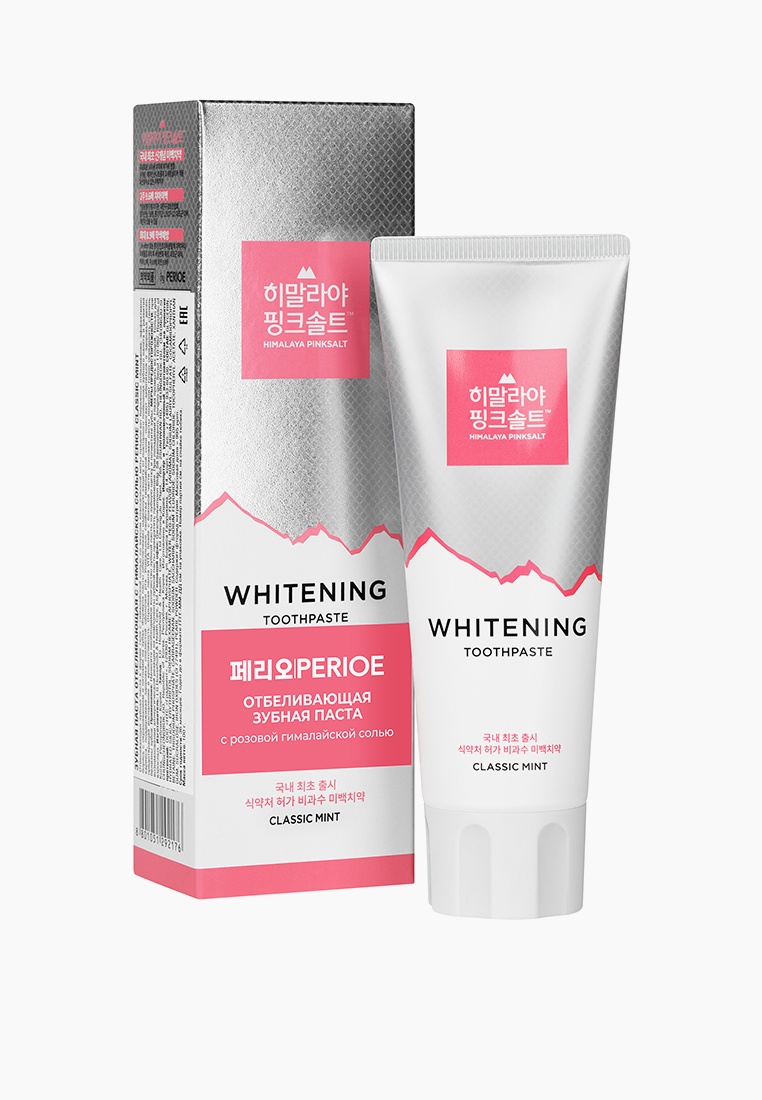 Зубная паста Perioe отбеливающая, c гималайской солью, цвет: прозрачный ...