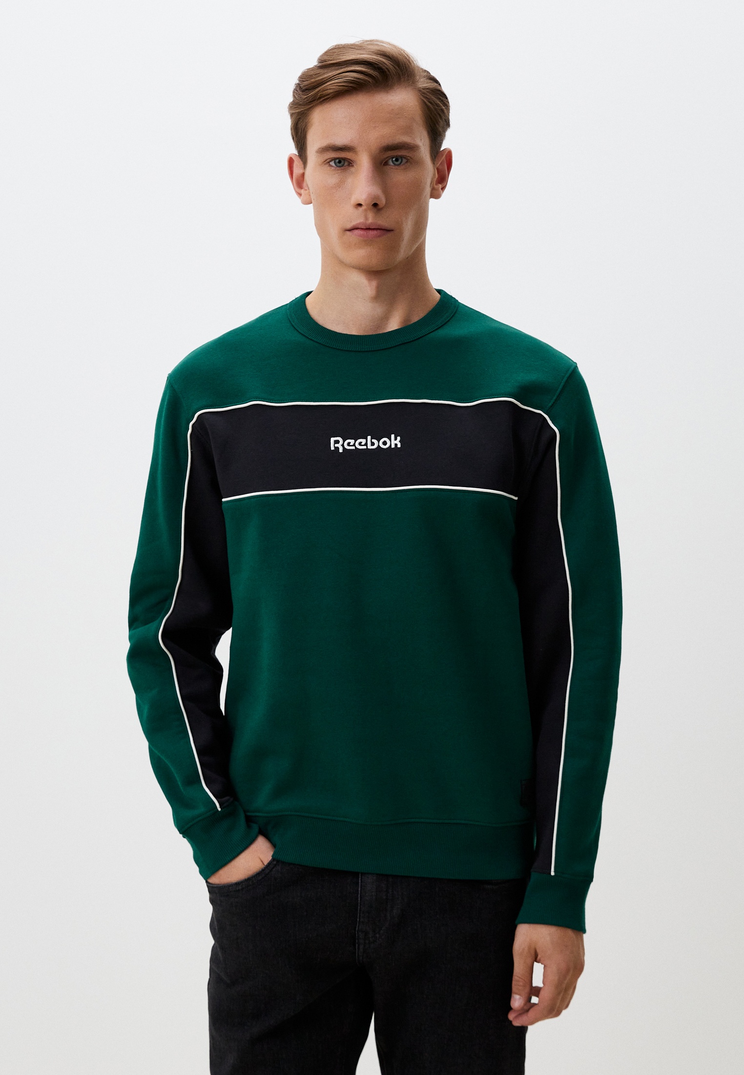 Свитшот Reebok Cl Team Tradition Crew, цвет: зеленый, RTLADT774901 ...