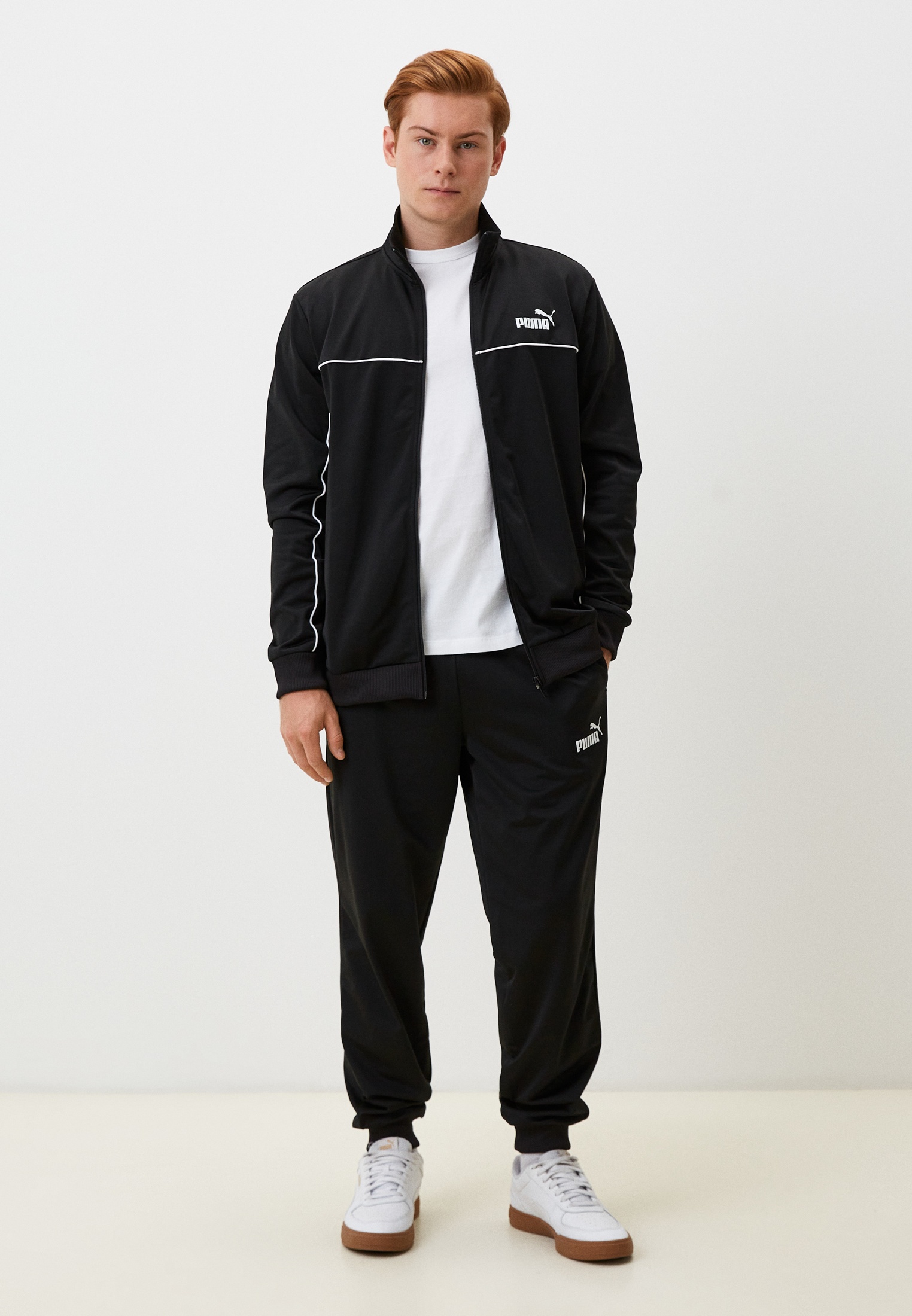 Костюм спортивный PUMA Poly Piping Suit, цвет: черный, RTLADT873701 ...