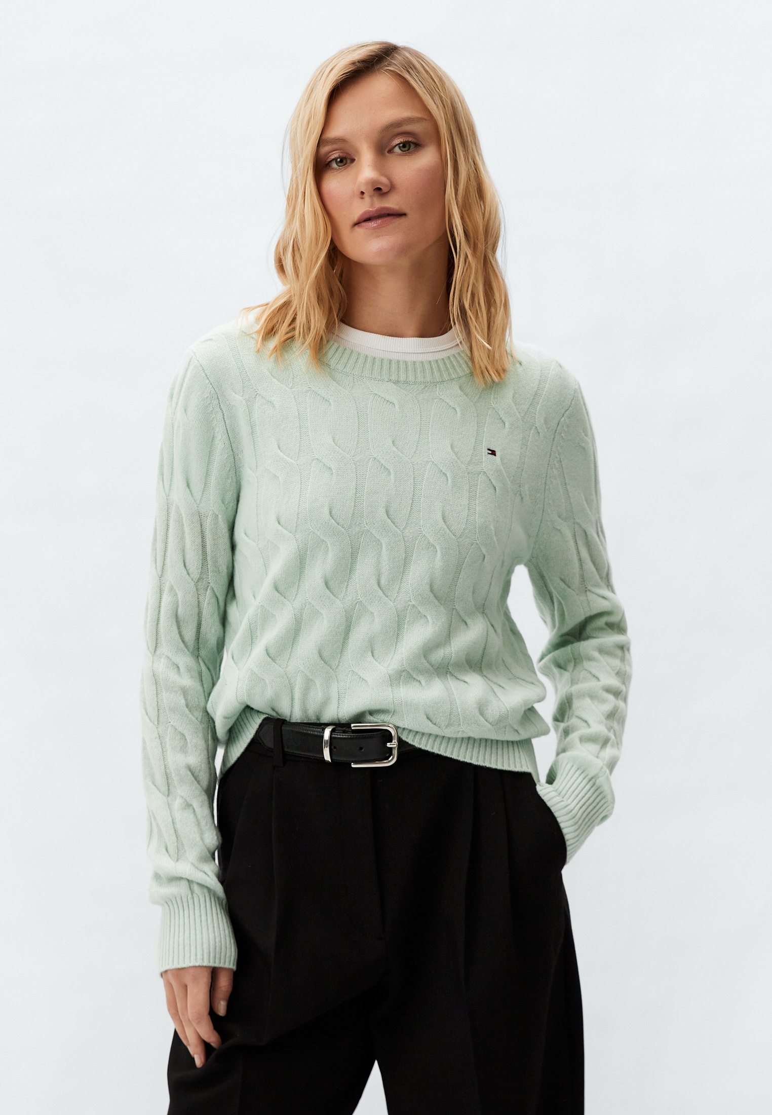 Джемпер Tommy Hilfiger, цвет: бирюзовый, RTLADU089201 — купить в ...