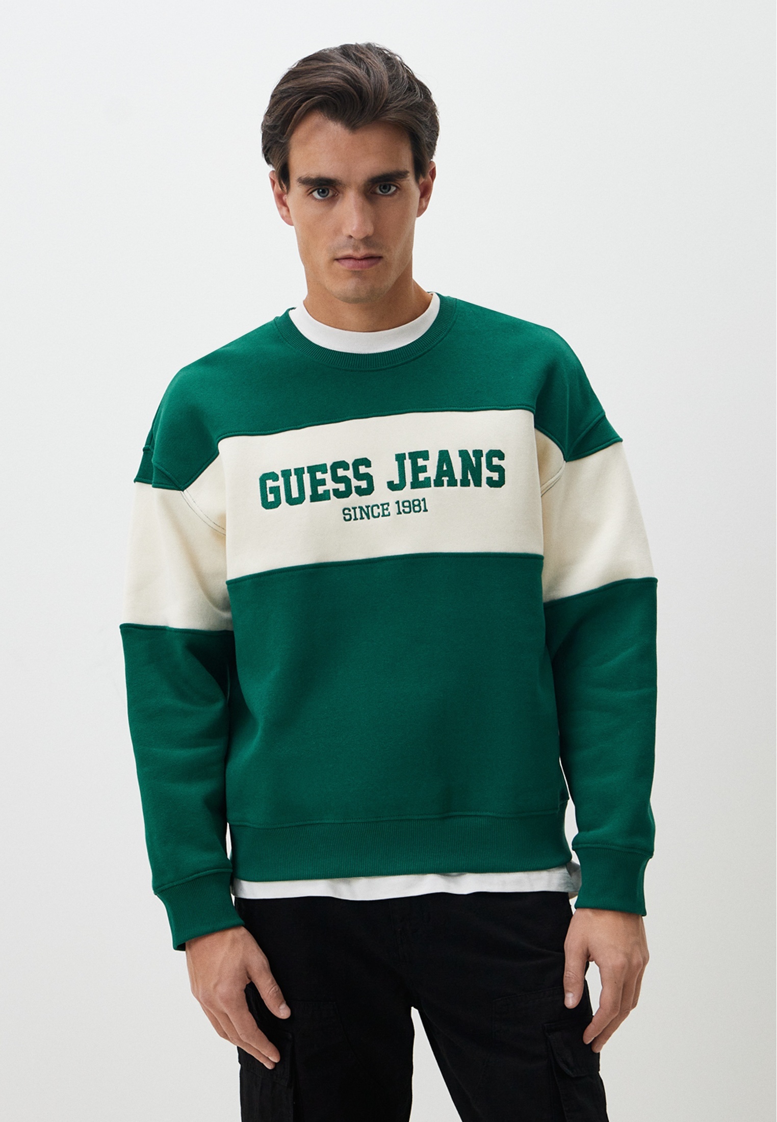 Свитшот Guess Jeans, цвет: зеленый, RTLADW879001 — купить в интернет ...