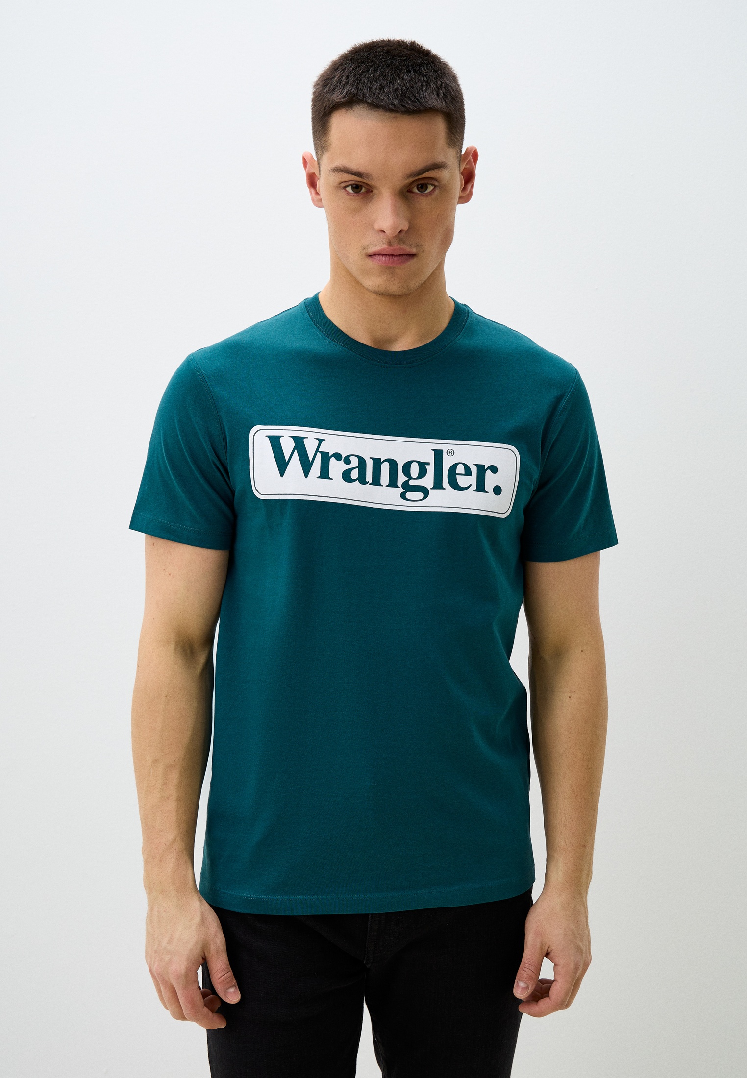 Футболка Wrangler, цвет: зеленый, RTLADX846601 — купить в интернет ...