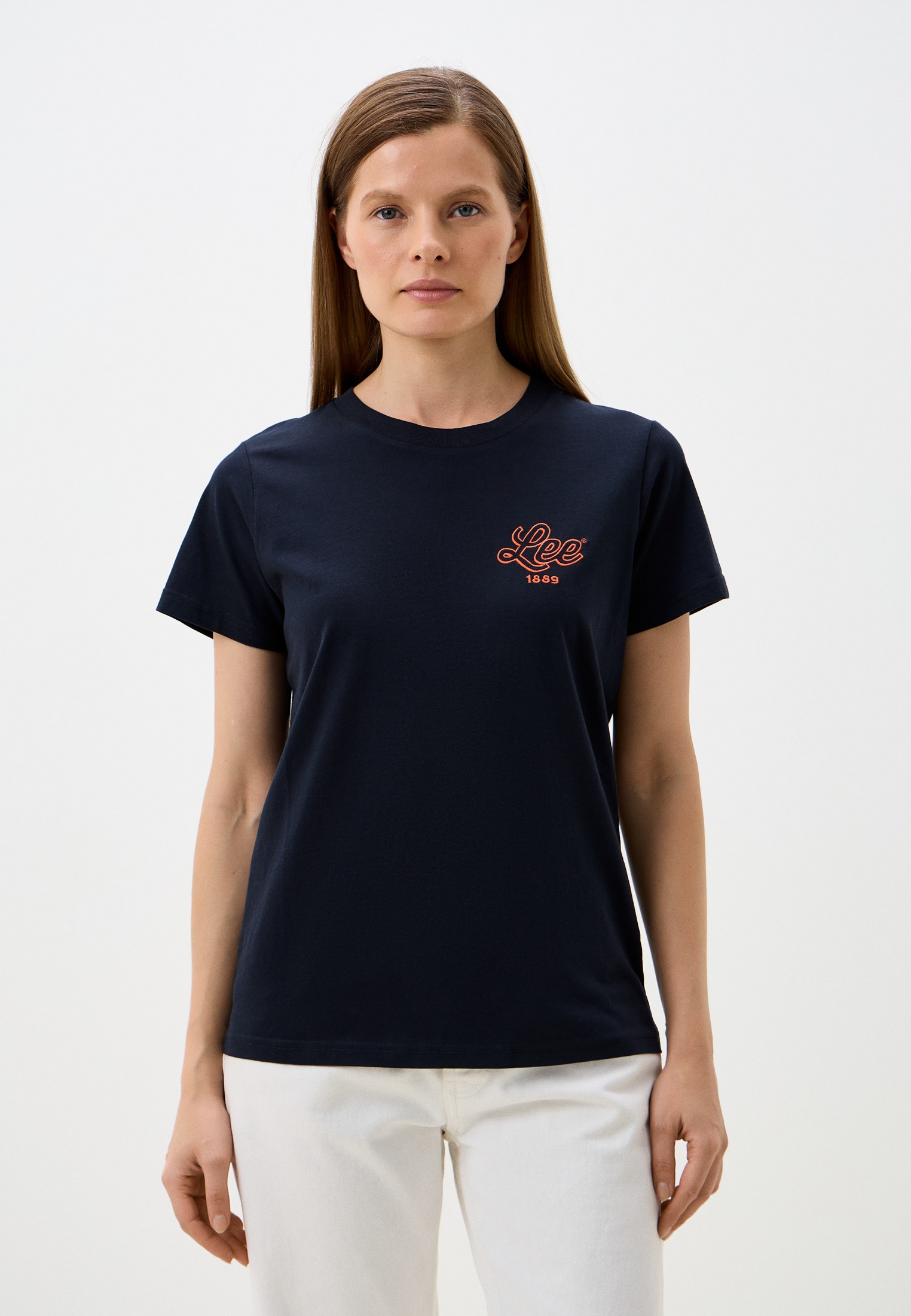 Футболка Lee, цвет: синий, RTLADX886701 — купить в интернет-магазине Lamoda