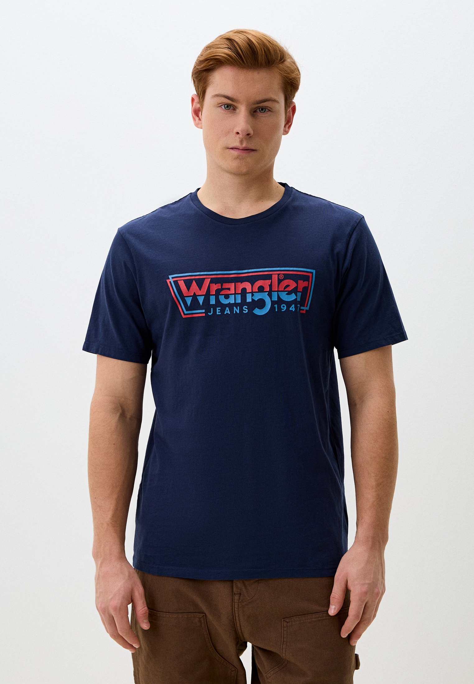 Футболка Wrangler, цвет: синий, RTLADX893501 — купить в интернет ...