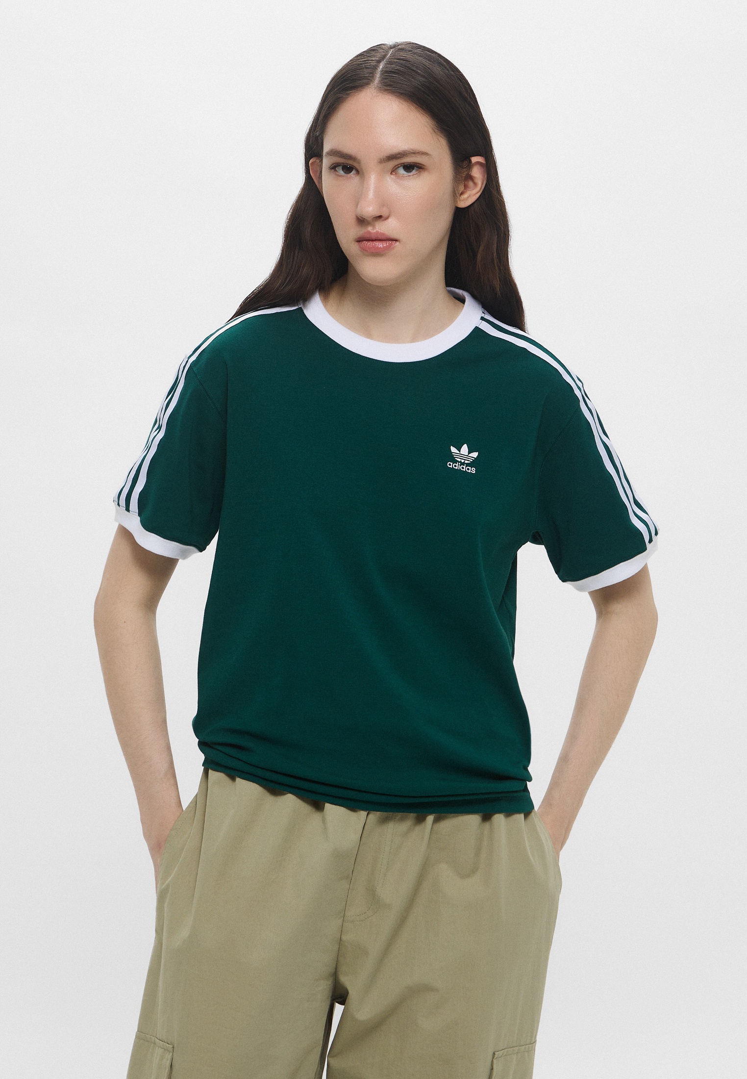 Футболка adidas Originals 3 STRIPE TEE, цвет: зеленый, RTLADY178701 ...