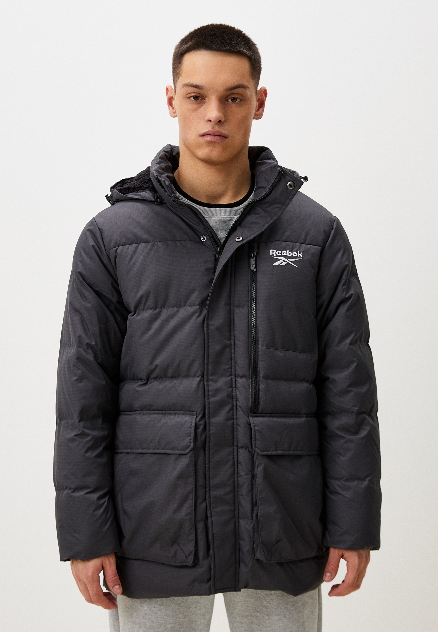 Пуховик Reebok Q4D PUFFER PARKA, цвет: серый, RTLADY434301 — купить в ...