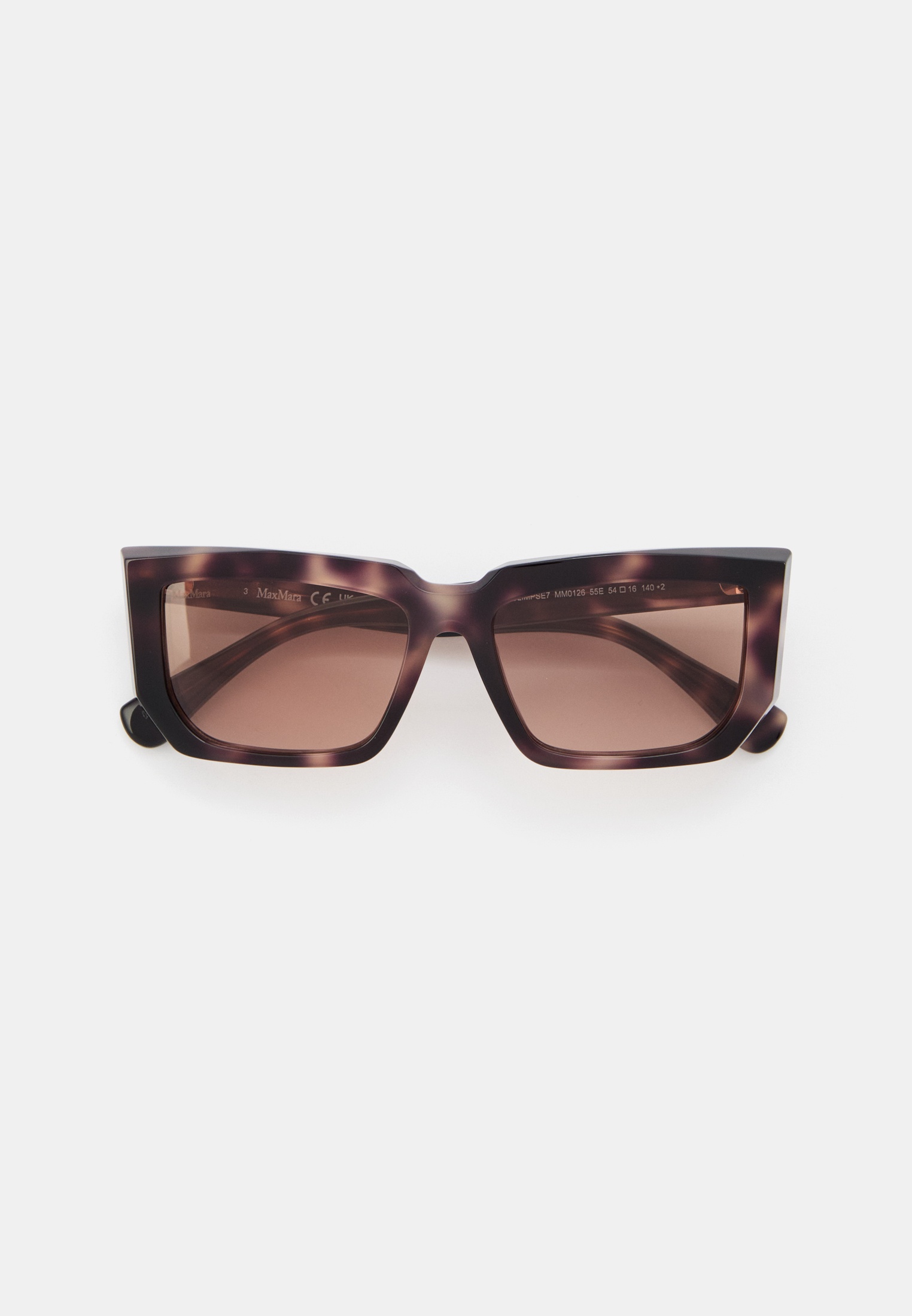Очки солнцезащитные Max Mara MM 0126 55E, цвет: коричневый ...