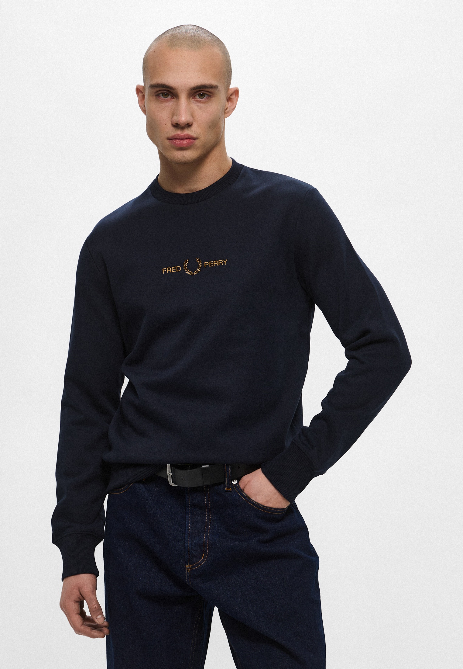 Свитшот Fred Perry M4727, цвет: синий, RTLAEA080901 — купить в интернет ...