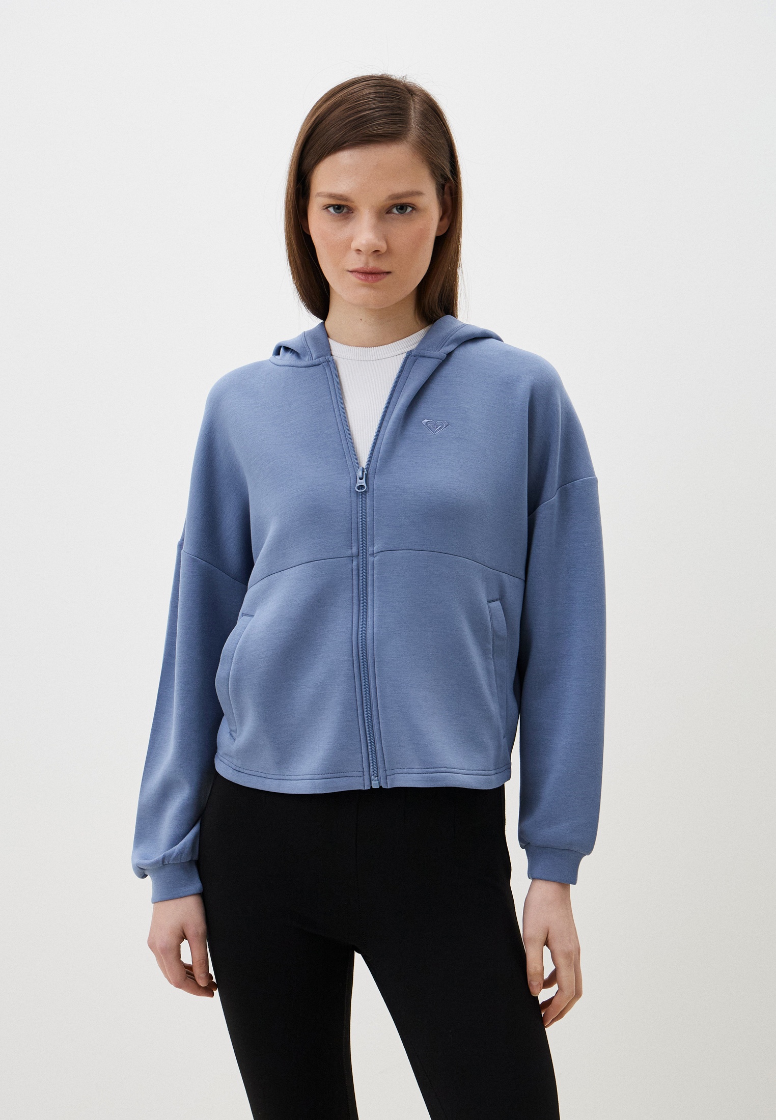 Толстовка Roxy RISE & VIBE SWEET HOODIE, цвет: голубой, RTLAEA105402 ...