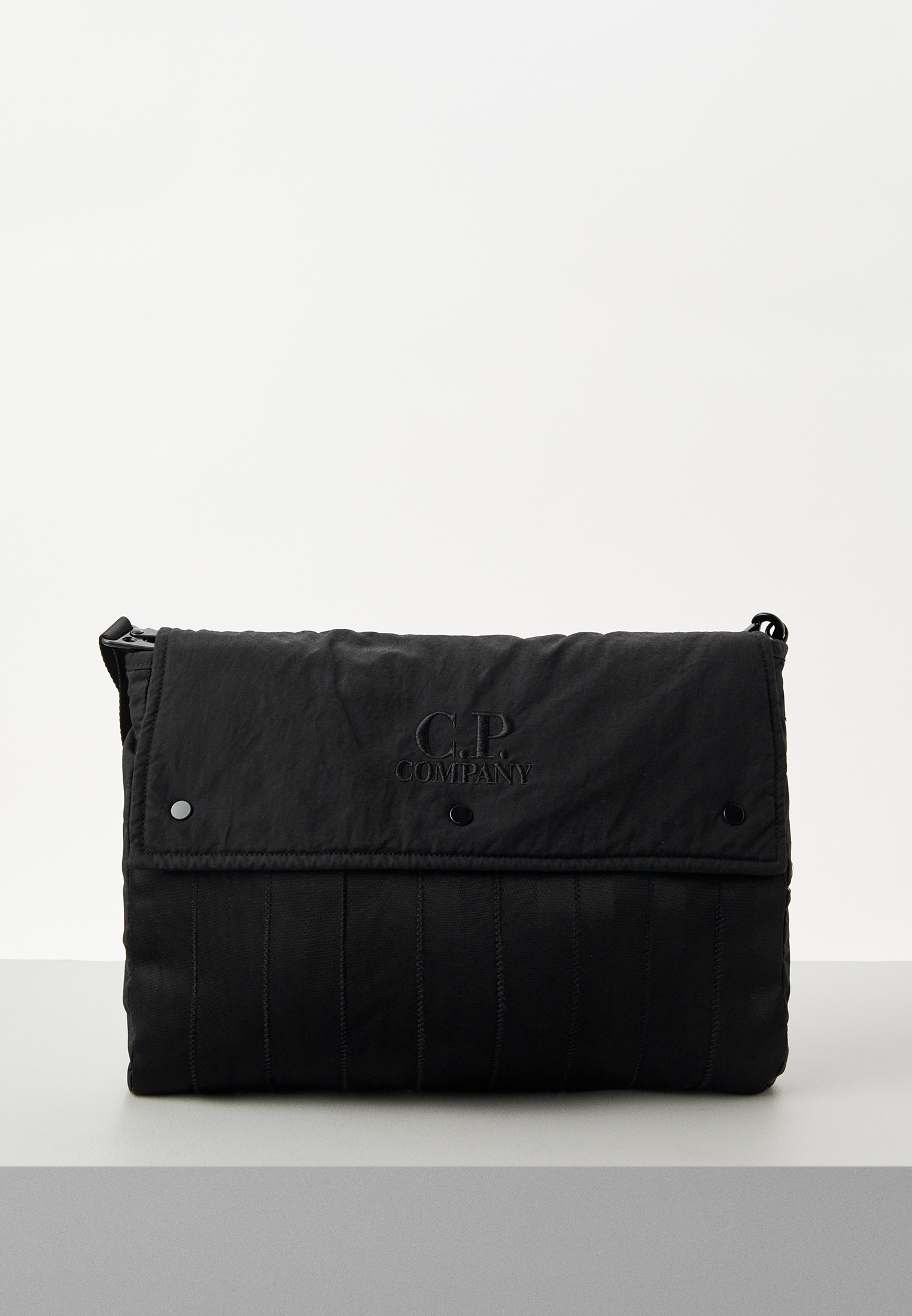 Сумка C.P. Company HERRINGBONE LOGO BAG, цвет: черный