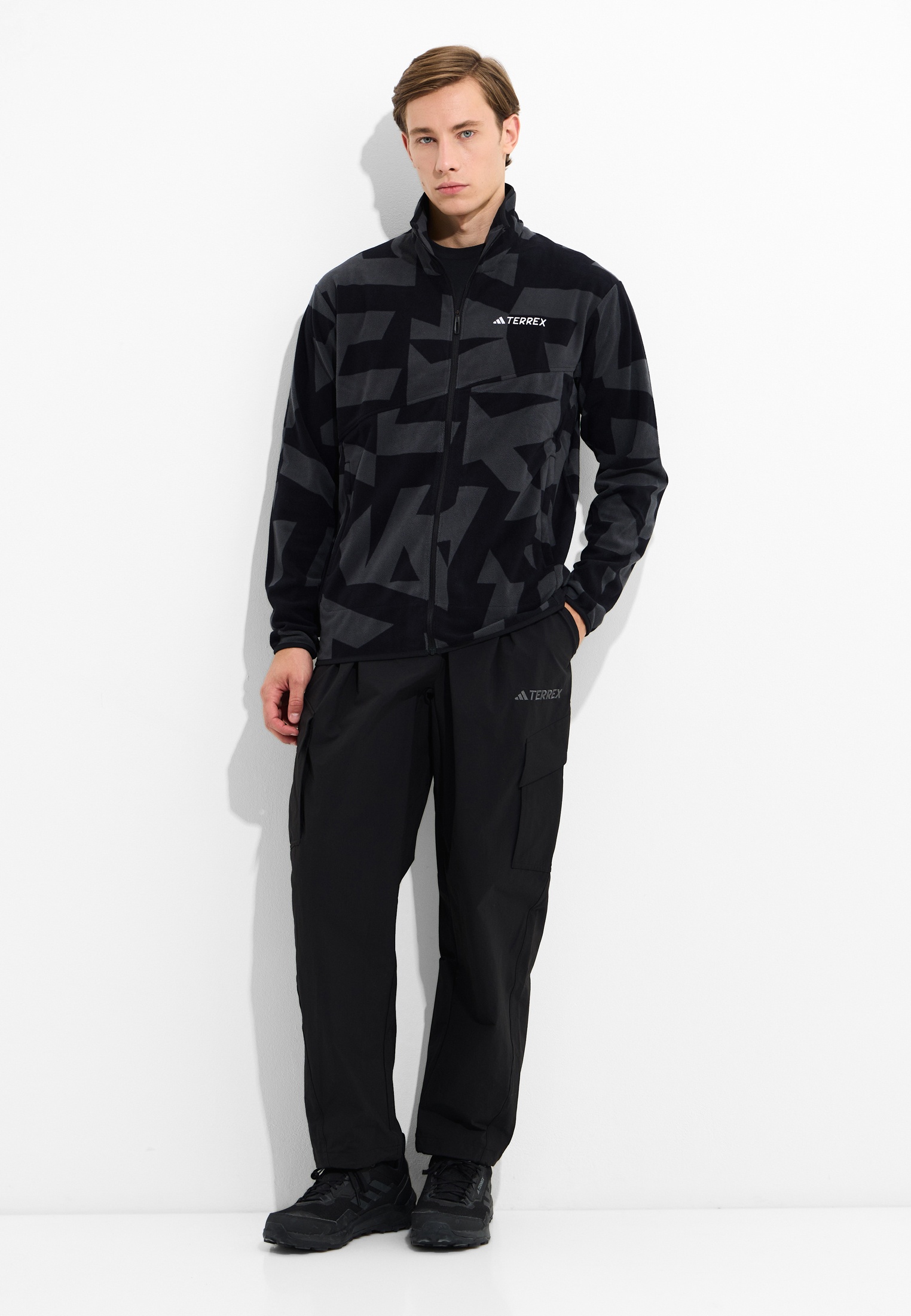 Олимпийка adidas MT AOP FZ FL, цвет: серый, RTLAEM303401 — купить