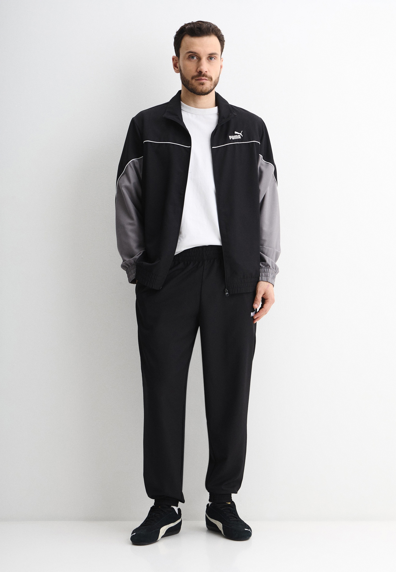 Костюм спортивный PUMA Woven Colorblock Suit, цвет: черный ...