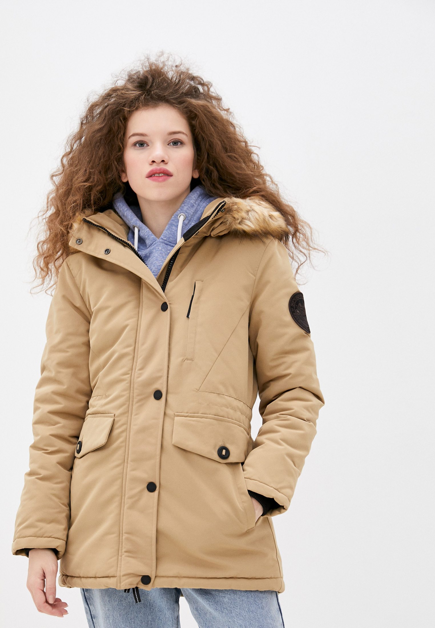 Superdry парка женская зимняя