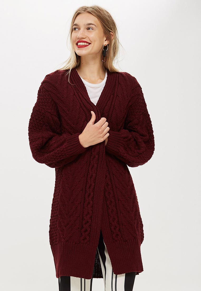 Кардиган Topshop, цвет: бордовый, TO029EWCMPP1 — купить в интернет ...