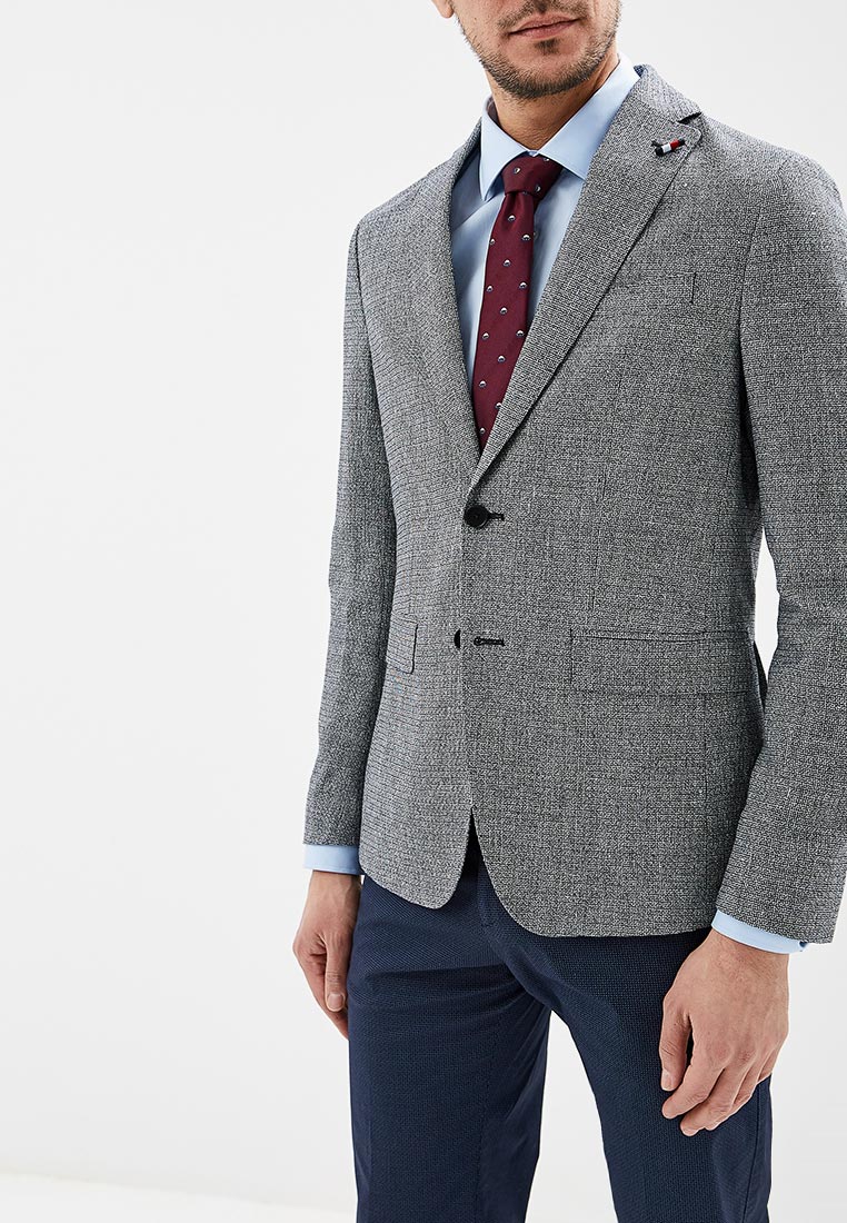 Пиджак Tommy Hilfiger Tailored, цвет: серый, TO034EMEJMG7 — купить в  интернет-магазине Lamoda