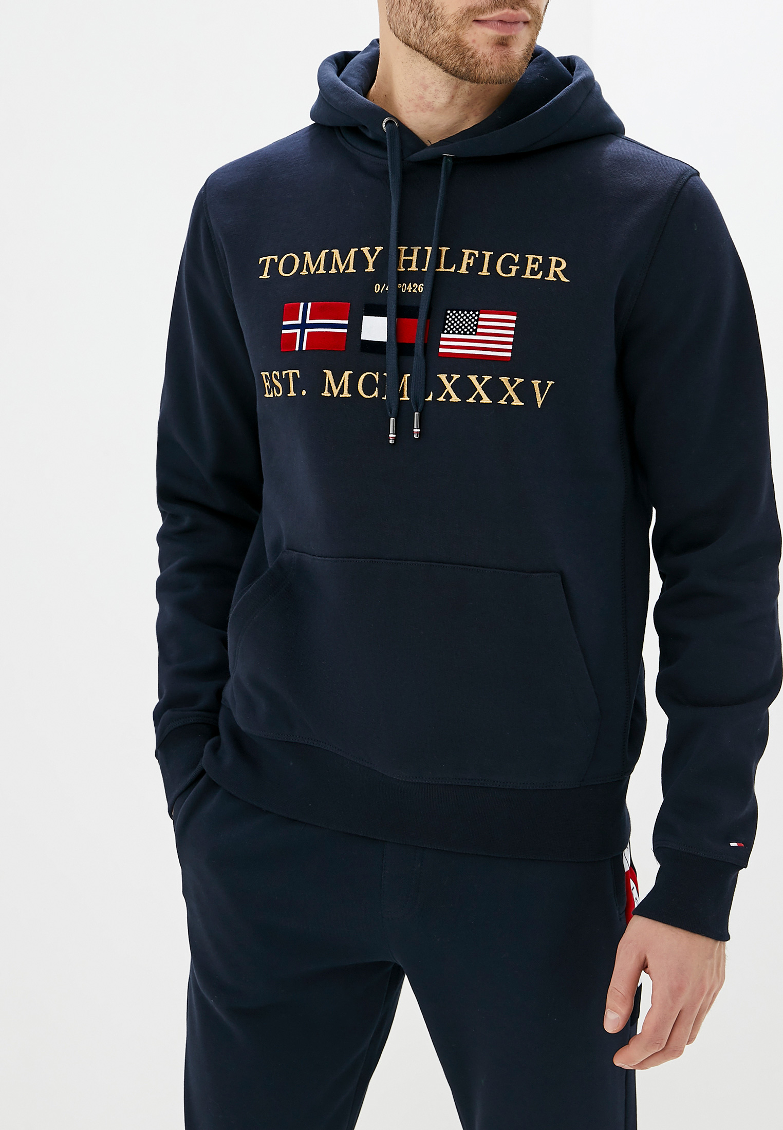 Худи Tommy Hilfiger, цвет: синий, TO263EMHLCO5 — купить в интернет-магазине  Lamoda