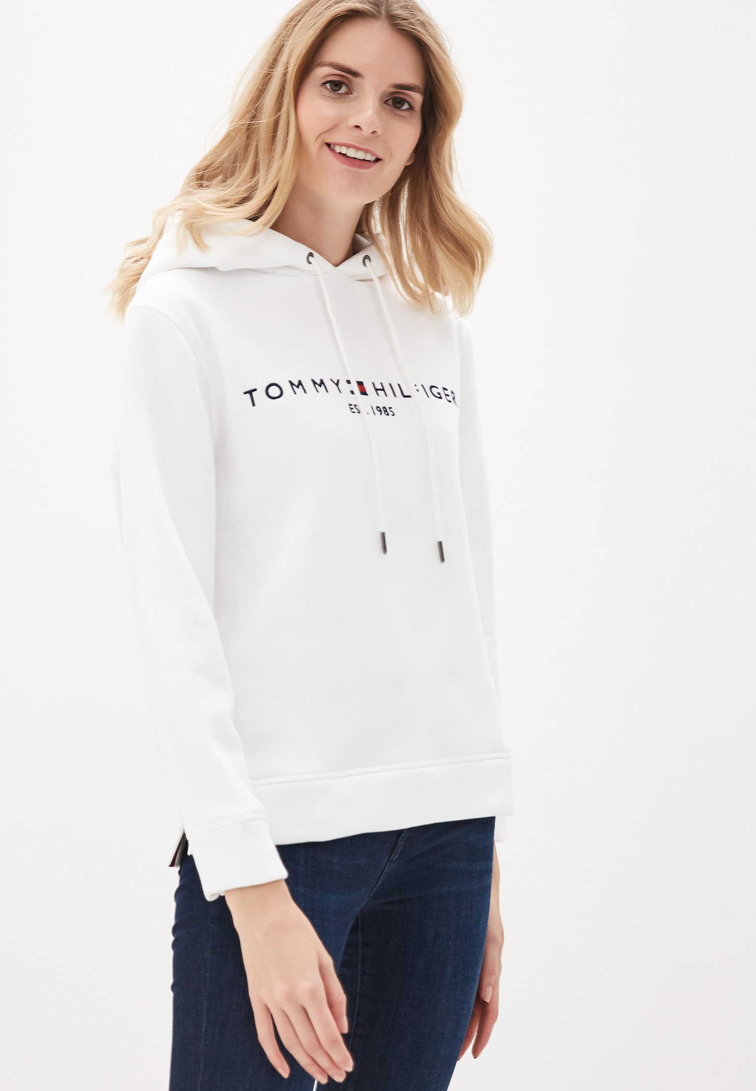 Худи Tommy Hilfiger, цвет: белый, TO263EWFXSY9 — купить в интернет-магазине  Lamoda