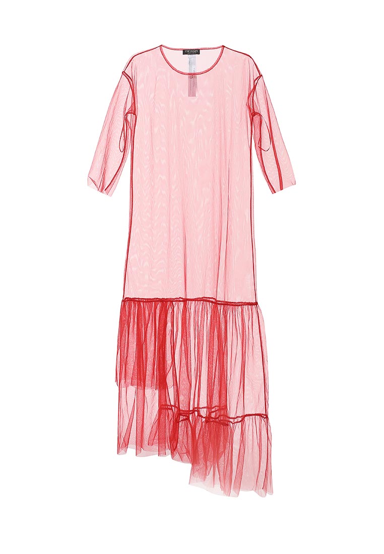 Robe à Bretelles Twin-Set Simona Barbieri - Taille 38/40 - Couleur Pêche Foncé - Occasion TRÈS BON ÉTAT