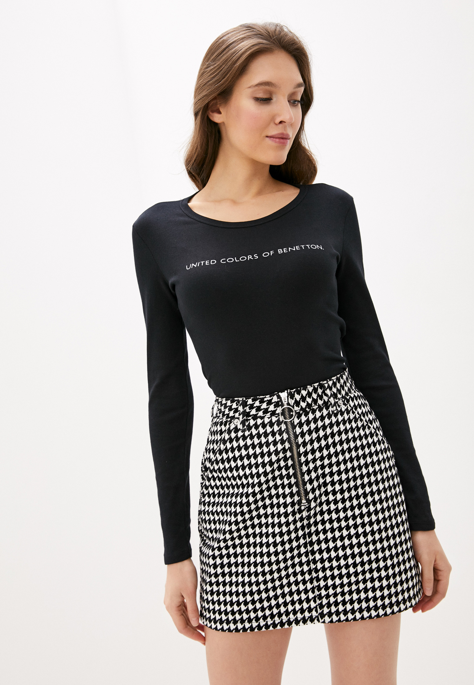 Лонгслив United Colors of Benetton, цвет: черный, UN012EWHXUX2 — купить ...