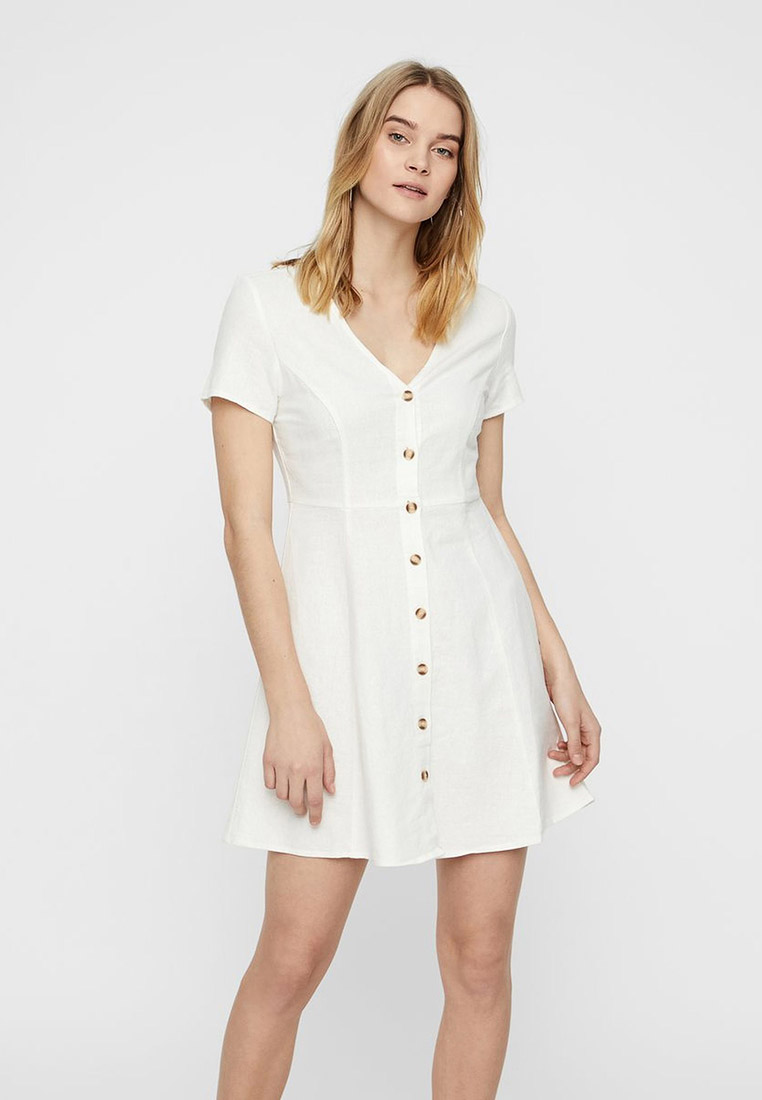 Платье Vero Moda, цвет: белый, VE389EWDLWK3 — купить в интернет ...