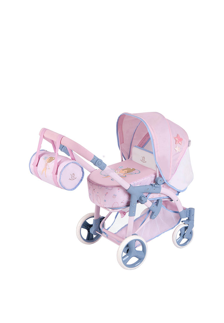 Коляска DeCuevas Toys трансформер 3 в 1 с сумкой, высота ручки 75 см ...