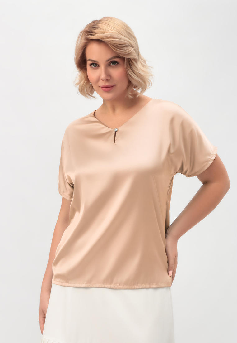 Блуза Mio Imperatrice, цвет: бежевый, XD001XW00NIR — купить в интернет ...